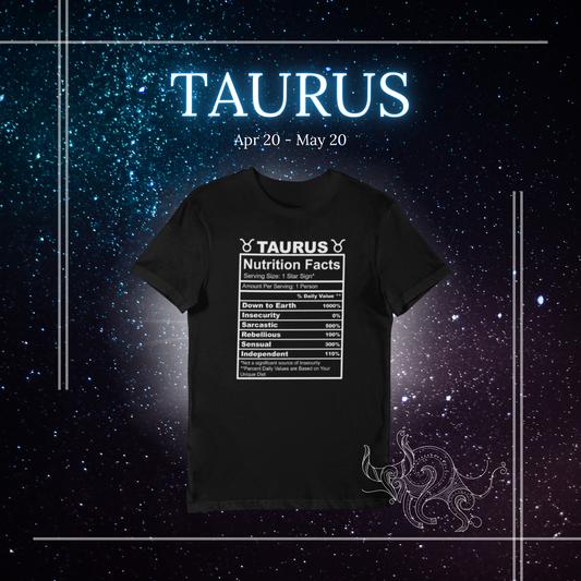 Taurus Nutrition Facts shirt