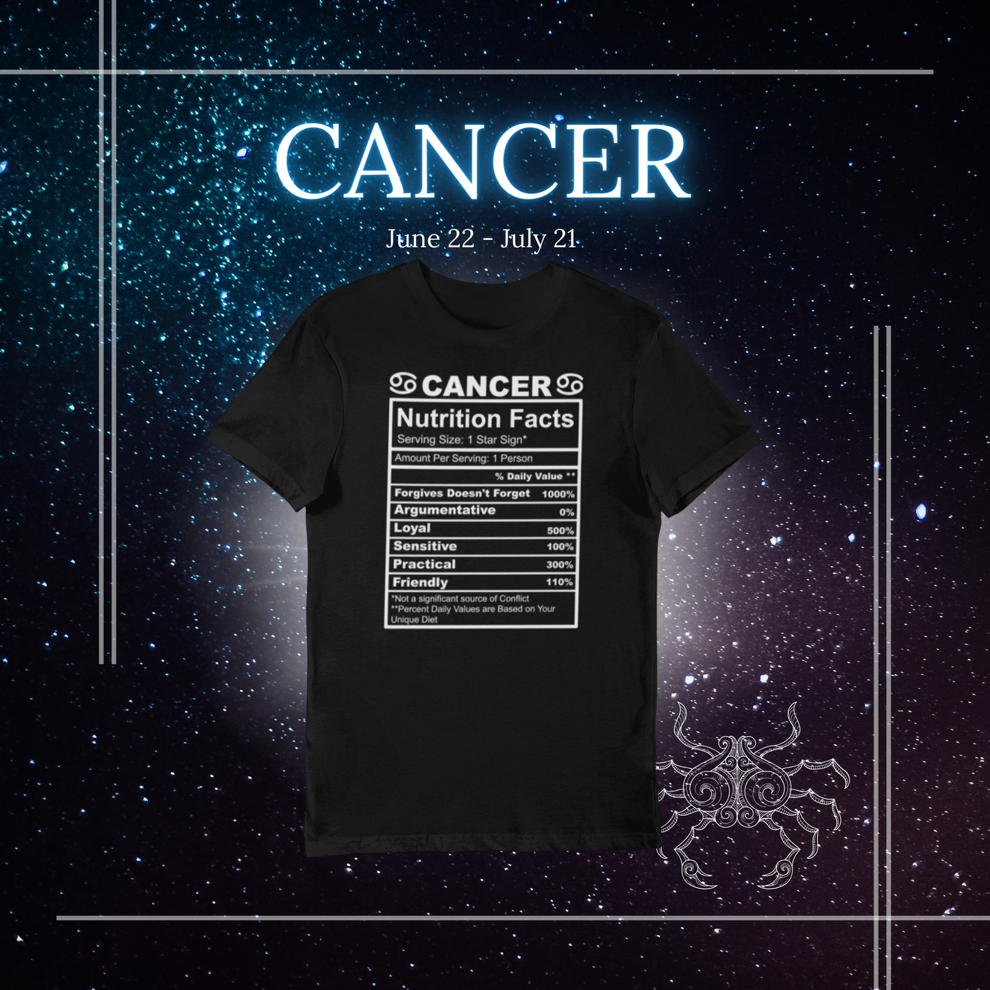 Cancer Nutrition Facts shirt