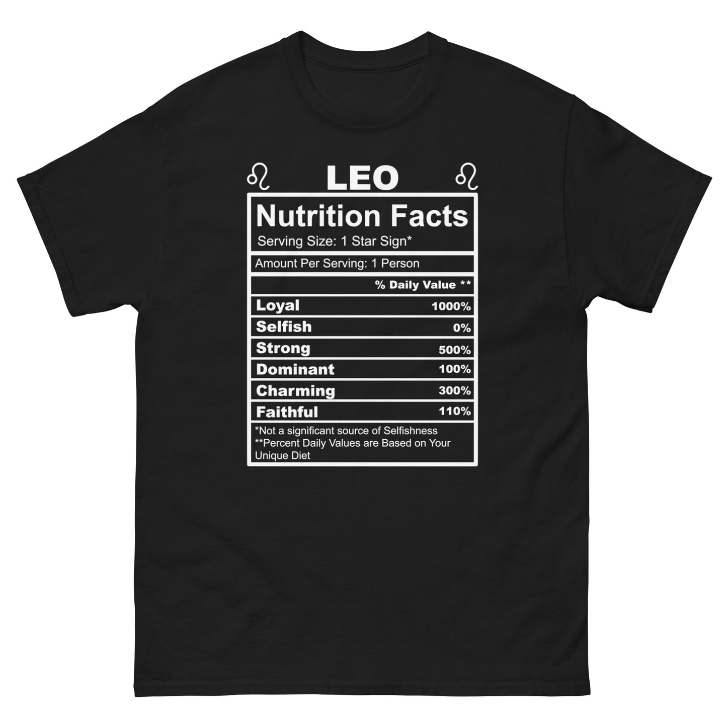 Leo Nutrition Facts shirt