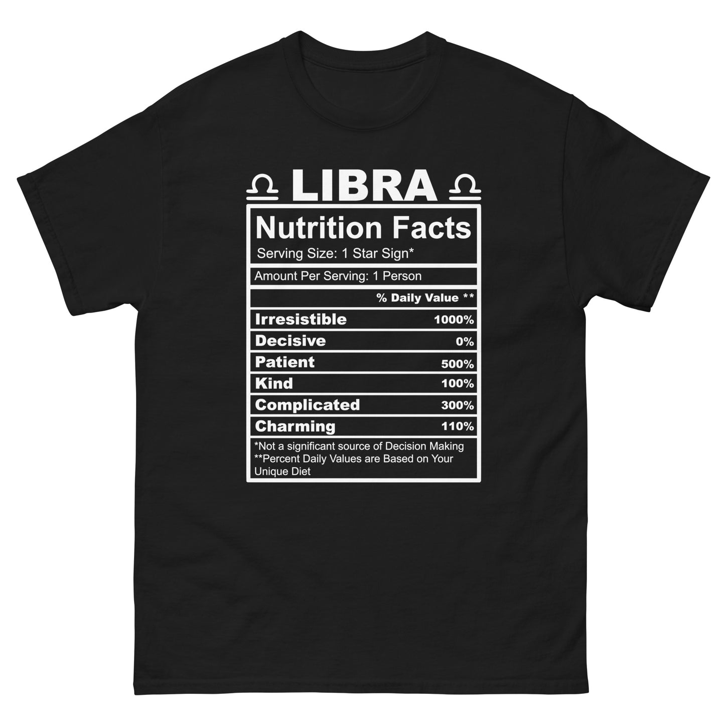 Libra Nutrition Facts shirt